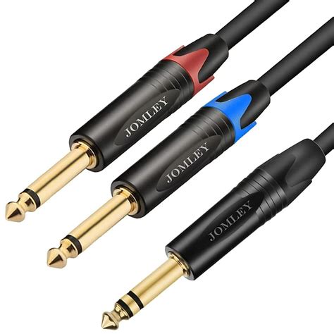 1/4 Inch TRS Stereo to 1/4 Inch TS Mono Audio Jack Adapter .